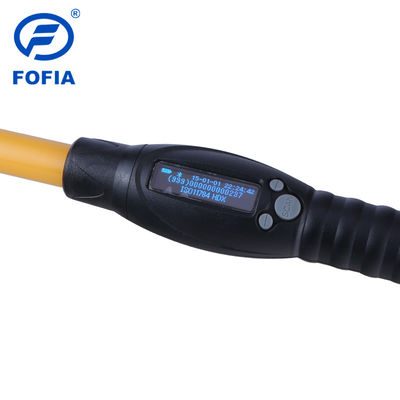 Μεγάλη απόσταση Επαγγελματική ζωοτροφία RFID Tag Stick Reader PT280 Με OLED Display Αποθήκευση δεδομένων για αναγνώριση τσιπ ταυτότητας