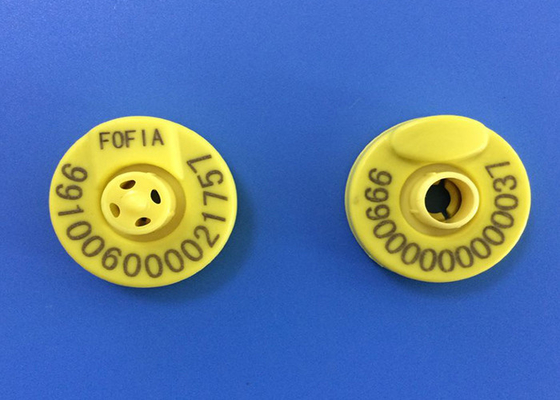 Πλήρης πιστοποίηση ICAR RFID FDX-B Ηλεκτρονικές καρτέλες αυτιών για τη διαχείριση κτηνοτροφίας Χρωματιστές 134,2 KHz καρτέλες αναγνώρισης ζώων για βοοειδή, πρόβατα, κατσίκες και χοίρους