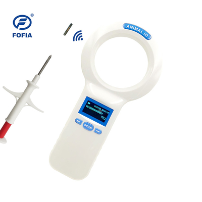 128*64 OLED RFID σκάνερ μικροτσίπ κατοικίδιων ζώων 3 AA Power 3 Button