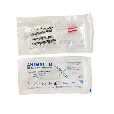 134.2 KHz Συχνότητα Pet ID Microchip 2.12*12mm Μέγεθος Περισσότερο από 5-10cm Transponder Syringe