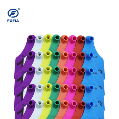 Ετικέτα αυτιού RFID με οπτικό σχεδιασμό Υποστήριξη εκτύπωσης λέιζερ 134.2 Khz Κίτρινο ή άλλο Υψηλή εγγύηση ικανοποίησης πελατών