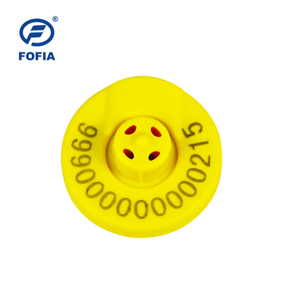 134.2MHz Προσαρμοσμένο Chip RFID Animal Ear Tag για ζωοτροφία Χοίροι Προβατοπρόβατα