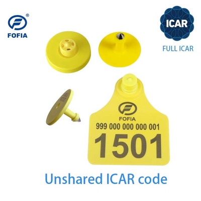 Πλήρης πιστοποίηση ICAR FDX-B Ετικέτες αυτιών βοοειδών 134.2khz Ετικέτες αυτιών RFID