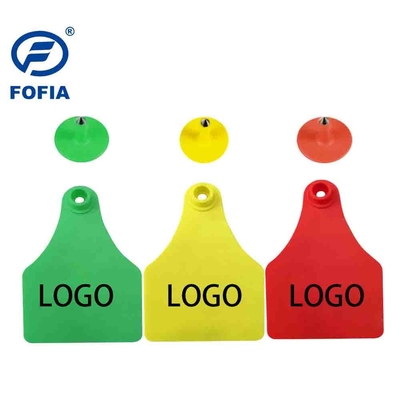 Εικονική ετικέτα RFID Μίνι/Μέσα/Μεγάλο Μέγεθος για τη διαχείριση ζώων Υποστήριξη εκτύπωσης λέιζερ 134,2 Khz Κίτρινο ή άλλο χρώμα