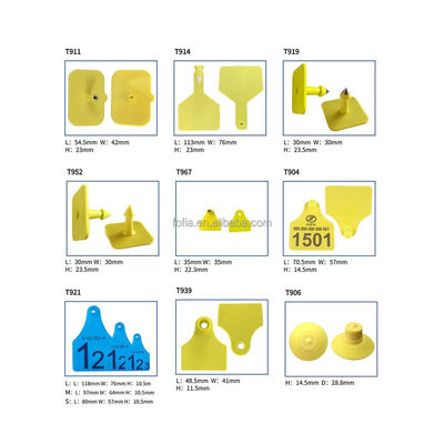 RFID Ear Tag for Livestock Management with Large Size 76*118mm Middle Size 64*97mm and Small Size 57*80mm