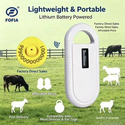 Animal Microchip Scanner που υποστηρίζει μικροτσίπ και ανάγνωση δεδομένων θερμοκρασίας συμβατός με τσιπ θερμοκρασίας της σειράς HT001