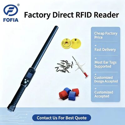 FOFIA Αδιάβροχο Μακροδιάστημα 134,2kHz RFID αναγνωριστικό ακουστικών ετικετών ISO11784/5 Πρωτόκολλο 30-100cm Απόσταση ανάγνωσης PVC
