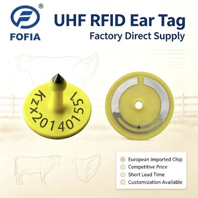 Fofia ICAR ET926 Αδιάβροχο RFID TPU Animal Ear Tags FDX-B 134.2Khz EM4305 Chips Livestock Βοοειδή Γουρούνι Πρόβατα