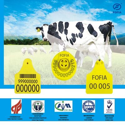 FOFIA Full ICAR πιστοποιημένες ηλεκτρονικές ετικέτες αυτιών RFID για ζώα