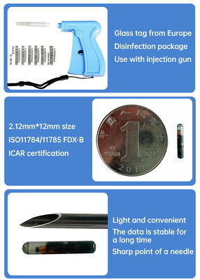 Fofia RFID 134.2kHz ICAR Certified Split Type Animal ID Microchip 2.12*12mm Μοντέλο ZS005 Αδιάβροχο Υλικό Νέο 1.5 Έτος