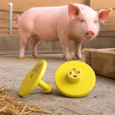 ΠΛΗΡΗΣ ICAR Certified Laser Printing Numbered Livestock Animal TPU 134,2 khz Animal Ear Tag