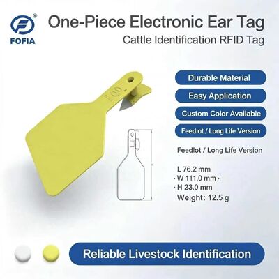 Custom New Plastic Yellow Cattle Ear Tags for Livestock Management | Farm Feedlot Cow ID Tracking