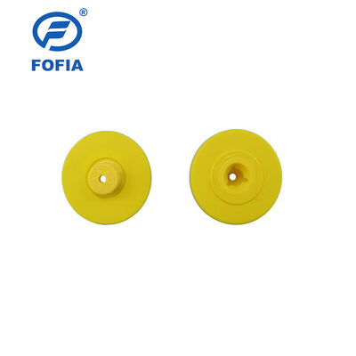 Νέα UHF Ηλεκτρονική Αδιάβροχη RFID TPU 5.7mm Κίτρινες Ετικέτες Ζώων ET933+T901 Chips 5 Έτη Εγγύηση Fofia για Βοοειδή