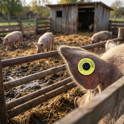 Νέα Fofia Full ICAR ET908 Cow RFID LF Ear Tag Υλικό TPU 350N Τετάρση 5 έτη Εγγύηση ISO11784/5 Συμμόρφωση Χρήση αγροκτήματος