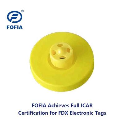 FOFIA Νέα Πλήρης ICAR Ανθεκτικά Αδιάβροχα RFID TPU Κίτρινες Ετικέτες Αυτιού LF ET908+T905 Αγροτικά Τσιπ 5-Ετής Εγγύηση Βοοειδή 14.5mm