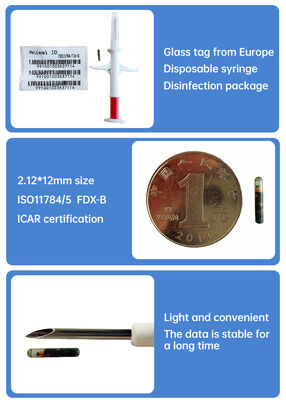 Ανερόφθαλμος Φόφια Νέο Hot Sale RFID 134.2kHz PP Υλικό Dog ID Microchip Ανερόφθαλμος Χρησιμοποίηση Φάρμας Πειραματόζωο Ενέσιμη 1,5 Χρόνια Ετικέτα Ακουστικού