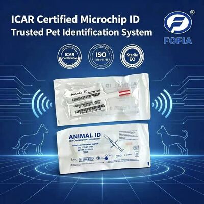 Fofia Νέο Πιστοποιημένο από το ICAR RFID 134.2kHz PP Microchip Αναγνώρισης Ζώων Αδιάβροχο για Σκύλους & Γάτες Εγγύηση 1.5 Έτους