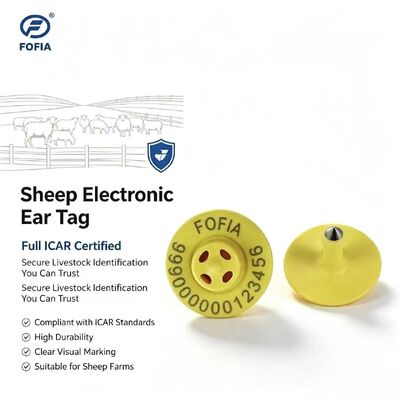 Υψηλής ποιότητας Νέο OEM ET957 134.2kHz TPU Chip Τεχνήματα αυτιών ζώων για χοίρους πρόβατα αγελάδες-10cm Πεδίο ανάγνωσης -20~80C ICar