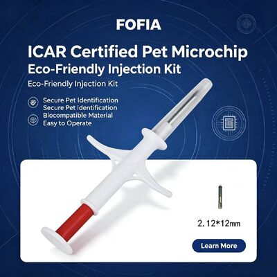 Αδιάβροχο Φόφια Νέα καυτή πώληση RFID 134.2kHz PP υλικό Dog ID Microchip Χώρο Χρήση κατοικίδιων ζώων Ενέσιμη 1,5 έτος Αγοράστε ακουστικό σήμα Μπλε μοντέλο