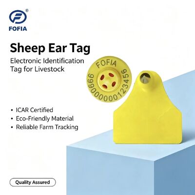 Πλήρης πιστοποίηση ICAR 134.2KHz FDX-B RFID TPU υλικό Ετικέτα αυτιών προβάτων και βοοειδών Νέα για παρακολούθηση κτηνοτροφίας ET957+T967 Fofia