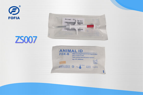FOFIA New RFID 134.2kHz Animal Microchip FDX/EM4305 IP67 Waterproof Pet Livestock Pet Ear Tag Injection PP