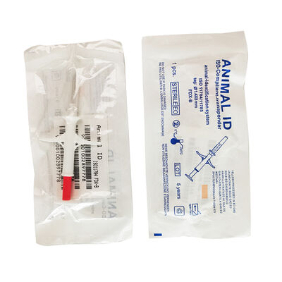 Ενέσιμο τσιπ μικροτσίπ ζώων RFID 134,2 kHz FDX EM4305 1,4 x 8 mm IP67 αδιάβροχη ετικέτα αναγνώρισης κατοικίδιων ζώων πιστοποιημένη από την ICAR