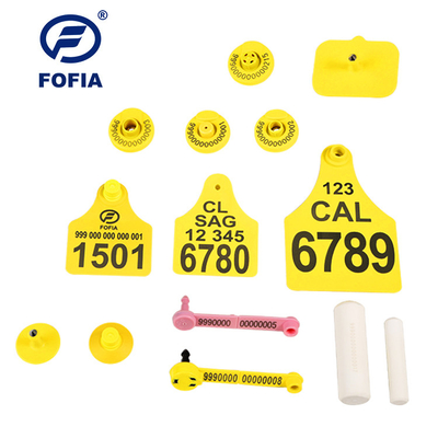 FOFIA RFID Ηλεκτρονική μάρκα αυτιών Ετικέτες παρακολούθησης ζώων με θερμόμετρο για βοοειδή πρόβατα