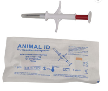 Αντοχή σε κρούσματα RFID Transponder Tag Reading Range 3-10 Cm Implant για σκύλους γάτες Microchip Tracker