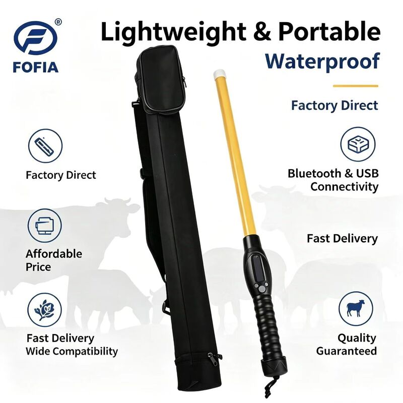 Φορητός αναγνώστης RFID Stick με Bluetooth 5 USB Διαβίβαση δεδομένων τύπου C και ανάγνωση μεγάλης εμβέλειας για τη διαχείριση των ζώων