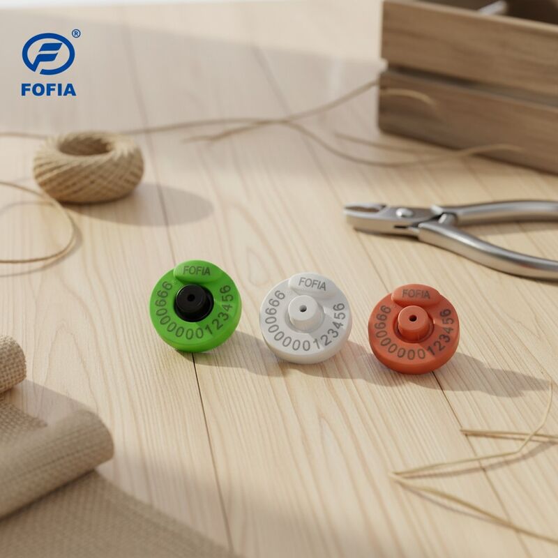 Ηλεκτρονική ετικέτα αυτιού FOFIA RFID με πλήρες πιστοποιητικό ICAR για βοοειδή Model ET907 Plastic & TPU Material 30cm Size Farm use