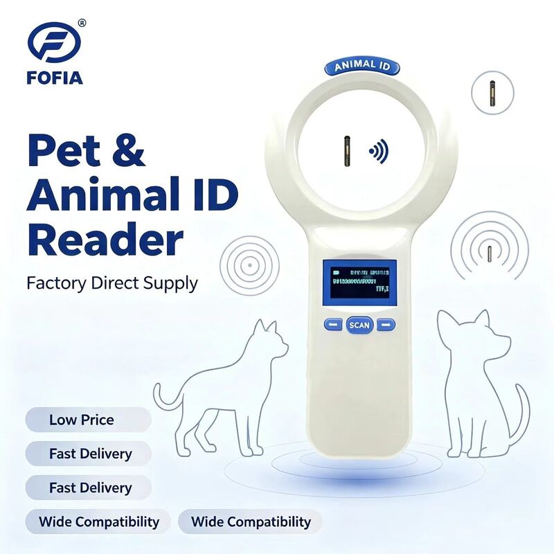 Αδιάβροχο FOFIA PT200 RFID Handheld Reader 128x64 OLED οθόνη Μακρινή απόσταση ανάγνωσης 10-20m Πρωτόκολλο ISO11784/5