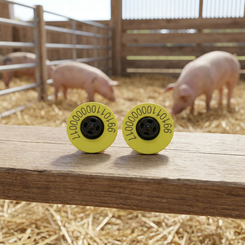 Νέο Full ICAR ET908 Cattle Animal ID RFID LF Ear Tag BLE ISO11784/5 TPU Material 350N Tension Εγγύηση 5 ετών Χρήση σε φάρμα