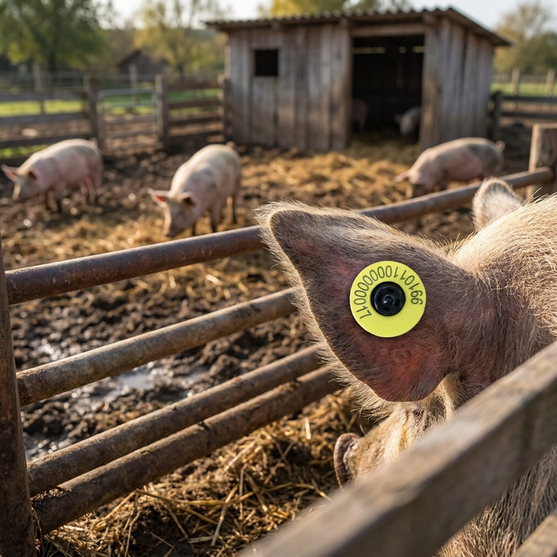 Νέα Fofia Full ICAR ET908 Cow RFID LF Ear Tag Υλικό TPU 350N Τετάρση 5 έτη Εγγύηση ISO11784/5 Συμμόρφωση Χρήση αγροκτήματος