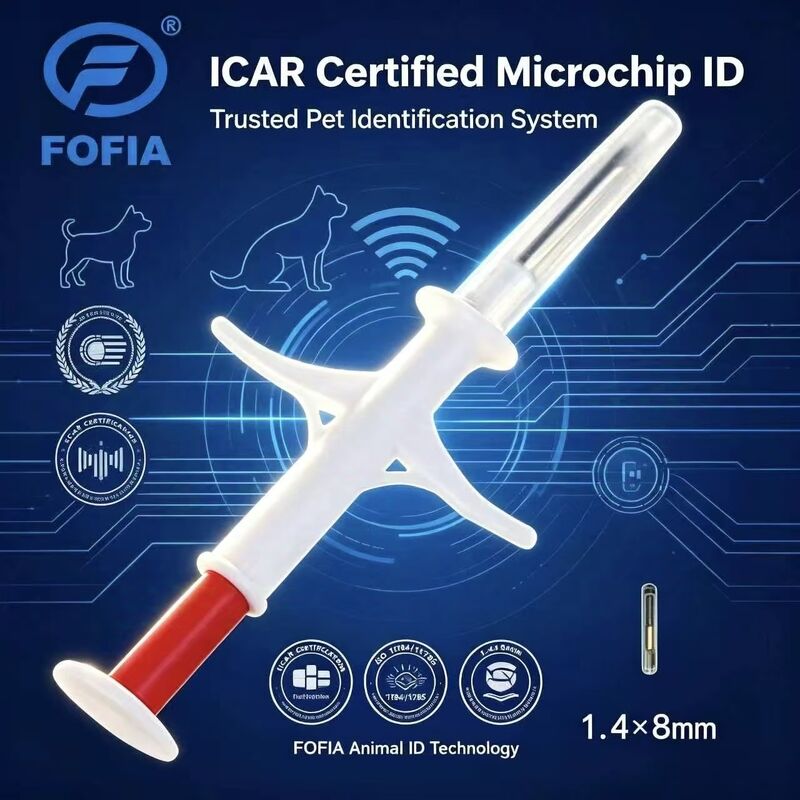 FOFIA Νέο RFID 134,2kHz Ζωοτροφικό μικροτσίπ FDX/EM4305 Τσίπ IP67 Αδιάβροχο Γουρούνι/Γουρούνι/Μπράβατα Ζωοτροφικό Πετροφίμων PP