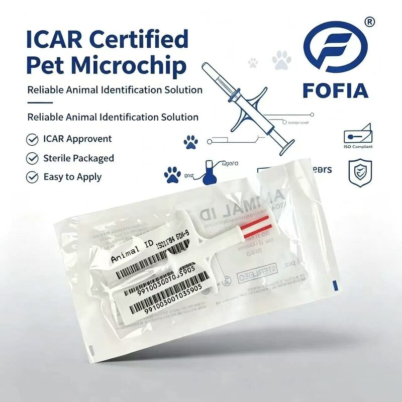 Ανθεκτικός Φόφια Νέο καυτό πώληση RFID 134.2kHz PP υλικό σκυλί ID μικροτσίπ Ανερόφθαλμος Χωροταξίας Χρήση κατοικίδιων ζώων Ενέσιμη 1,5 έτος Ετικέτα αυτιού