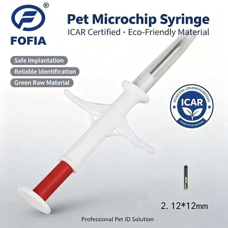 2026 2.12*12mm Καυτή πώληση Fofia RFID 134.2kHz Ζώο μικροτσίπ ZS006 με IP67 Αδιάβροχο για βοοειδή κουνέλι κατοικίδιο