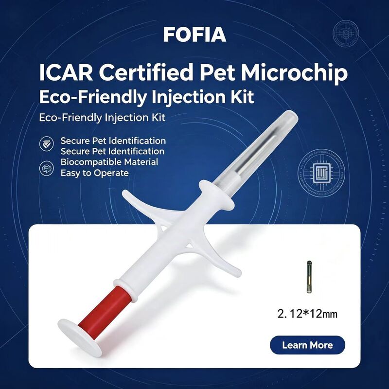 Αδιάβροχο Φόφια Νέα καυτή πώληση RFID 134.2kHz PP υλικό Dog ID Microchip Χώρο Χρήση κατοικίδιων ζώων Ενέσιμη 1,5 έτος Αγοράστε ακουστικό σήμα Μπλε μοντέλο