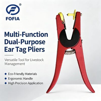 Νέα Εφαρμογή Ετικετών Αυτιού FOFIA από Κράμα Αλουμινίου Μετάλλου για Αγροτικά Ζώα Κωδικοποίηση με Λέιζερ για Βοοειδή, Χοίρους, Πρόβατα, Άλογα 3 Μήνες Εγγύηση